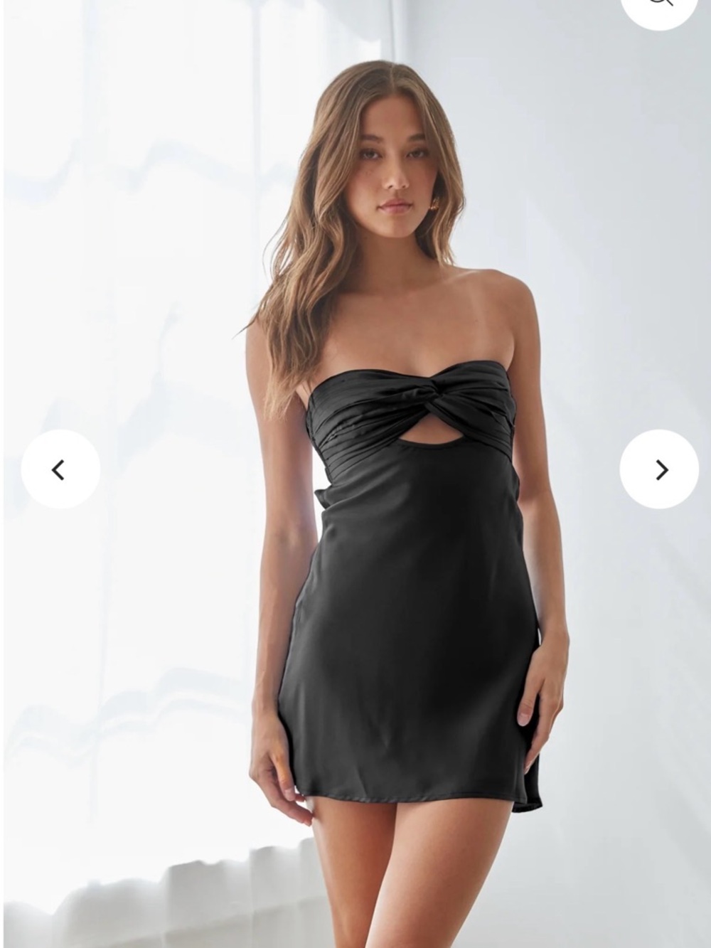 American Threads Kiara Keyhole Open Back Mini Dress